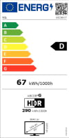TV TCL 65C8KX7 65" (165,1 cm), QD-MiniLED, 4K UHD, 144 Hz, Dolby Vision IQ HDR10+ HDR10 HLG, Pro AiPQ Pro, Smart TV, Dolby AC4 Dolby TrueHD