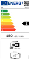 TV TCL 98P8KX7 98" (248,92 cm), QLED, 4K UHD, 144 Hz, Dolby Vision, HDR10+, HDR10, HLG, Pro AiPQ Pro, Smart TV, Dolby AC4 Dolby TrueHD