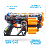 Jurassic World Xshot Lanzadora Skins Dread Doble Cargador con 12 Dardos +8 años