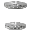 Cestillos Rinconeros de Aluminio TATAY Moon, 2 Alturas, 20x20x5,5 cm