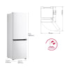 Frigorífico Combi LG GBBSJ10ESW No Frost, 186 cm, 333 L, 3 Cajones, Clase E, Blanco