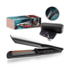 Plancha de Pelo Lisse iSteamy, Placas Cerámica, 210 ºC - Negro