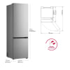 Frigorífico Combi LG GBBS524CPY No Frost, 203 cm, 375 L, 5 Cajones, Clase C, Inox