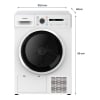 Secadora Bomba de Calor Infiniton, 7 kg, 16 programas, Clase E, Blanca, SD-BC7EWL