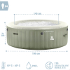 Spa Hinchable Intex PureSpa Bubble Massage 196x71 cm, Verde Oliva