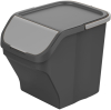 Cubo de Basura para Reciclaje 25L 40x30x34 cm Apilable Mondex Stack N' Sort - Gris