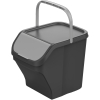 Cubo de Basura para Reciclaje 25L 40x30x34 cm Apilable Mondex Stack N' Sort - Gris