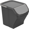 Cubo de Basura para Reciclaje 25L 40x30x34 cm Apilable Mondex Stack N' Sort - Gris