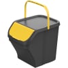 Cubo de Basura para Reciclaje 25L 40x30x34 cm Apilable Mondex Stack N' Sort - Amarillo