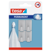 Gancho Permanente Rectangular Metal S Tesa 4 ud