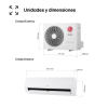 Aire Acondicionado Slipt LG Inverter LGWIFI18Z, 1x1, Wifi, Bomba de Calor  A++/A+++