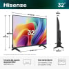 Smart TV LED 32'' (81,28 cm) Hisense 32A4S, Full HD, 60 Hz, Procesador NT72690, Dolby MS12,