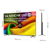 Smart TV NanoCell 85" (215,9 cm) LG 85NU8E0B3LA con IA, 4K UHD, 60 Hz, Procesador Inteligente a7 AI Processor 4K Gen9, Dolby Digital Plus, AI Sound Pro