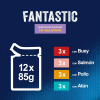 Comida húmeda en gelatina selecciones favoritas para gatos Purina Felix Fantastic 12x85 g