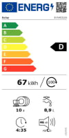 Lavavajillas 45 cm Balay 3VN4031IA, 4 Programas, 10 Cubiertos, Clase D - Inoxidable