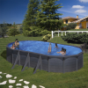 Conjunto Piscina 730x375x120 Imitación Grafito. Incluye Escalera y Depuradora de Arena