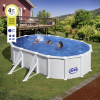 Piscina Acero Blanca con Filtro de Arena y Escalera 500 x 300 x 132cm
