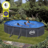 Conjunto Piscina 500x300x120 Imitación Grafito. Incluye escalera y Depuradora de Arena