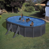 Conjunto Piscina 500x300x120 Imitación Grafito. Incluye escalera y Depuradora de Arena