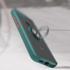 Funda Carcasa Xiaomi Redmi 9c Y 10a Dos Materiales Anillo Metálico Soporte Verde