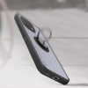 Funda Carcasa Xiaomi Mi 11 Dos Materiales Anillo Metálico Soporte Negro