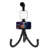 Muvit Soporte Smartphone Flexible Con Luz Led Y Microfono Negro