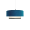 Lámpara Colgante Decorativa Many Azul De Algodón Y Lino Ø 55 X 25 Cm
