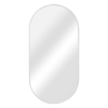 Espejo De Pared Para El Baño Corato Aluminio Elíptica 40 X 80 Cm Blanco [en.casa]