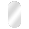 Espejo De Pared Para El Baño Corato Aluminio Elíptica 40 X 80 Cm Plata [en.casa]