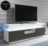 Mueble Tv Modelo Persis (130cm) Blanco Y Gris – Todo El Mueble Pvc Alto Brillo