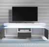 Mueble Tv Modelo Persis (130cm) Blanco Y Gris – Todo El Mueble Pvc Alto Brillo