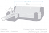 Funda Chaise Longue Práctica Zoco:color - Gris, Tamaño Y Posición Chaise Longe - Brazo Izquierdo 290cm