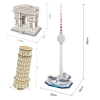 3 Puzzles 3d - Arco De Triunfo/torre De Pisa/torre Tv Berlín - 40/50/40 Pzas
