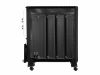 Calefactor Radiador Eléctrico Bajo Consumo Con Panel De Mica Hasta 2000 W Color Negro Con Ruedas Y Termostato Mr2000b