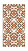 Alfombra Vinílica Naranja 80x150cm Hidráulico Oriental Mosaico