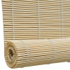Persiana Enrollable De Bambú Color Natural 80x220 Cm Vidaxl