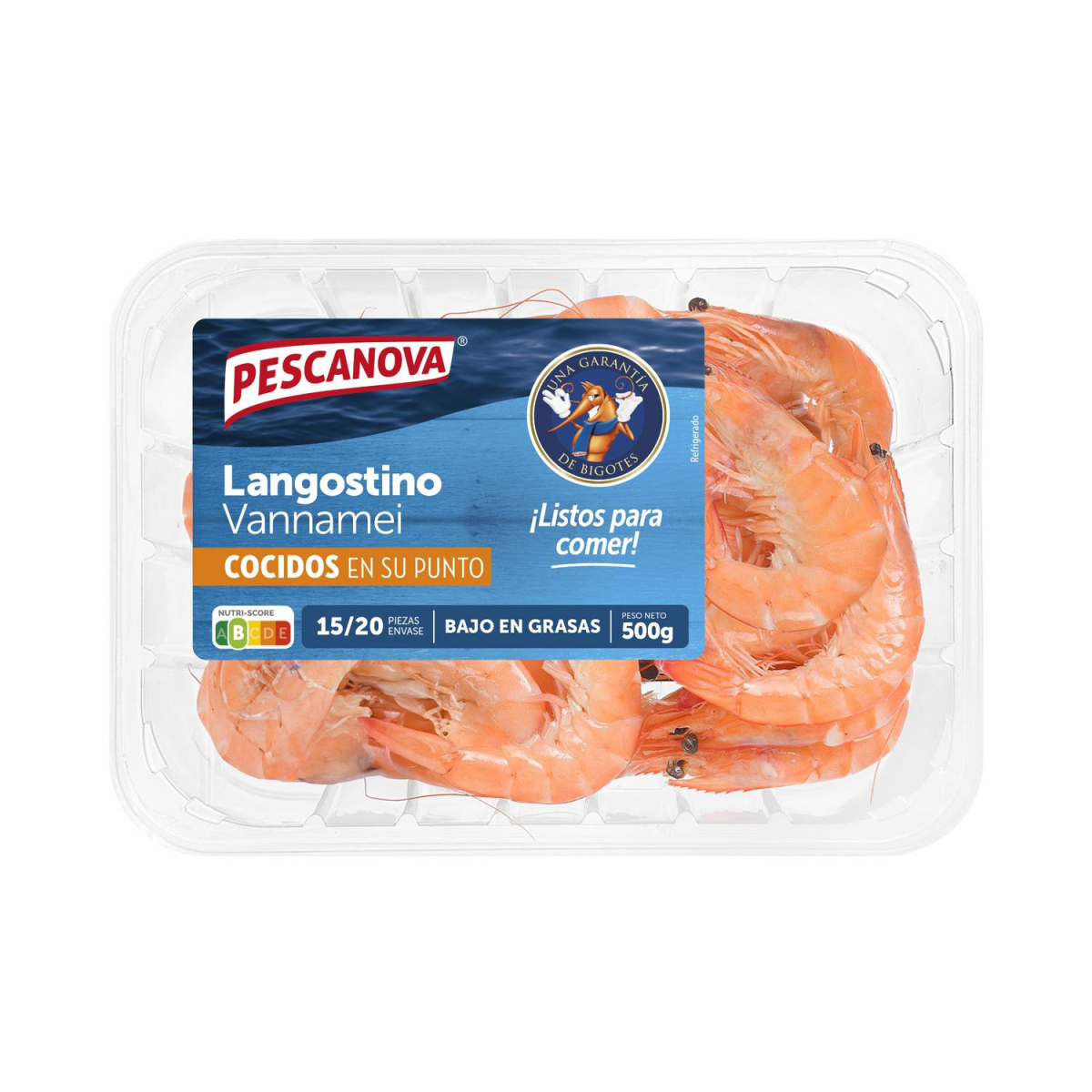 Langostino fresco y saludable