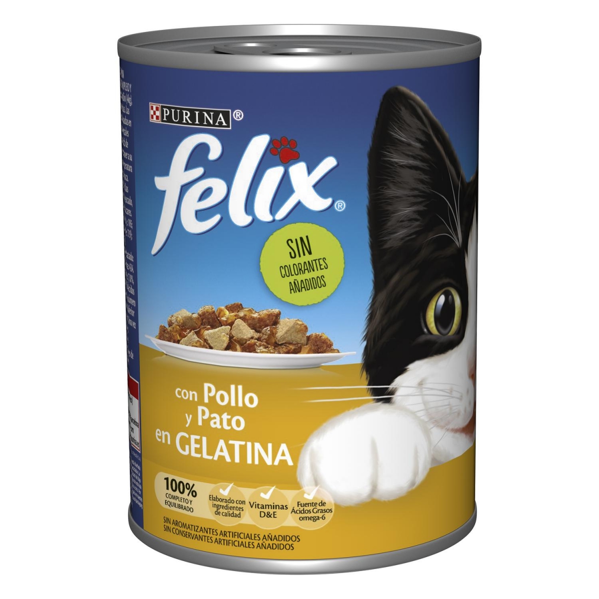 su censura Acostumbrados a Comida húmeda de pollo y pato en gelatina para gato adulto Purina Felix 400  g
