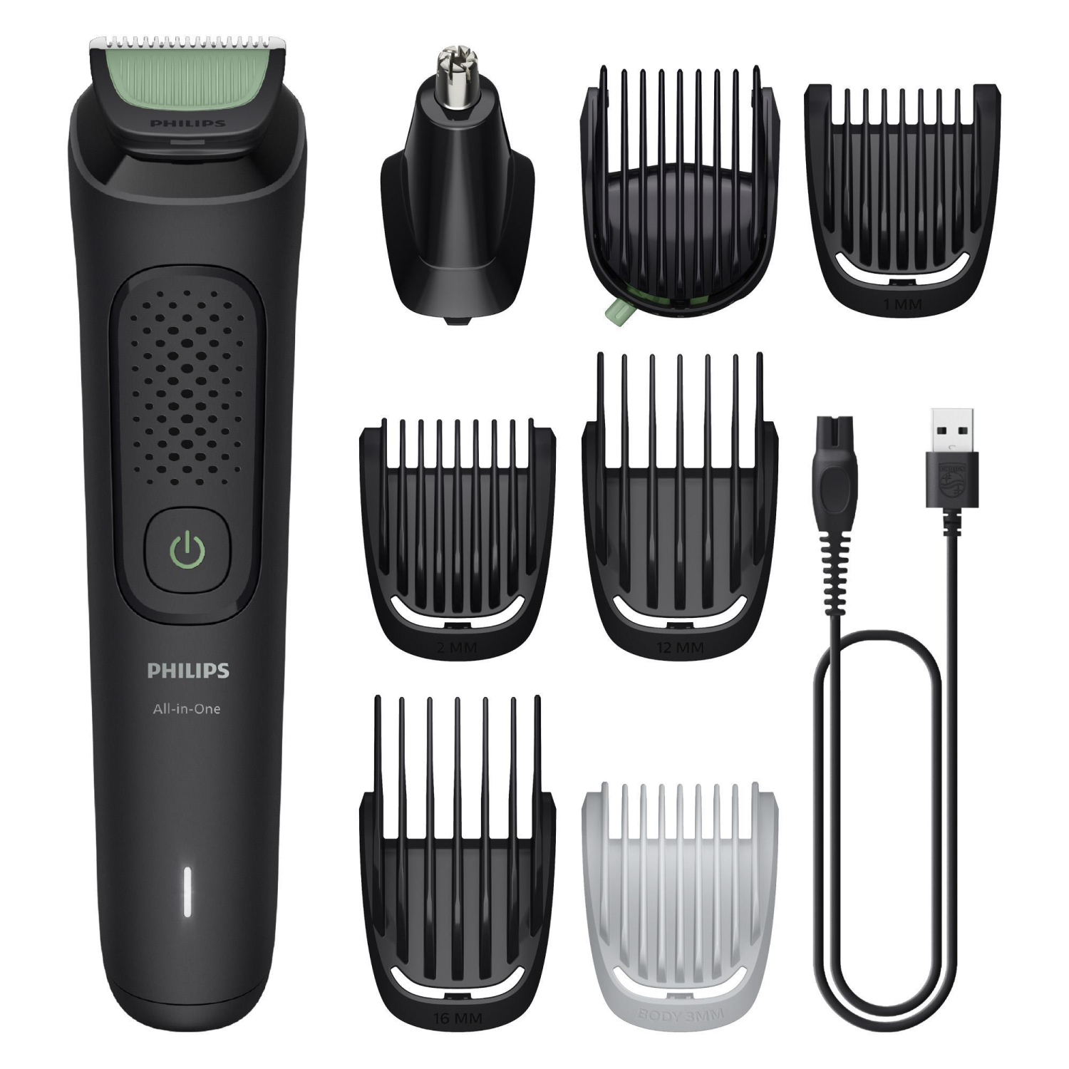 Multigroom Philips MG3940/15, 8 en 1, Uso Seco y Mojado, 6 Peines