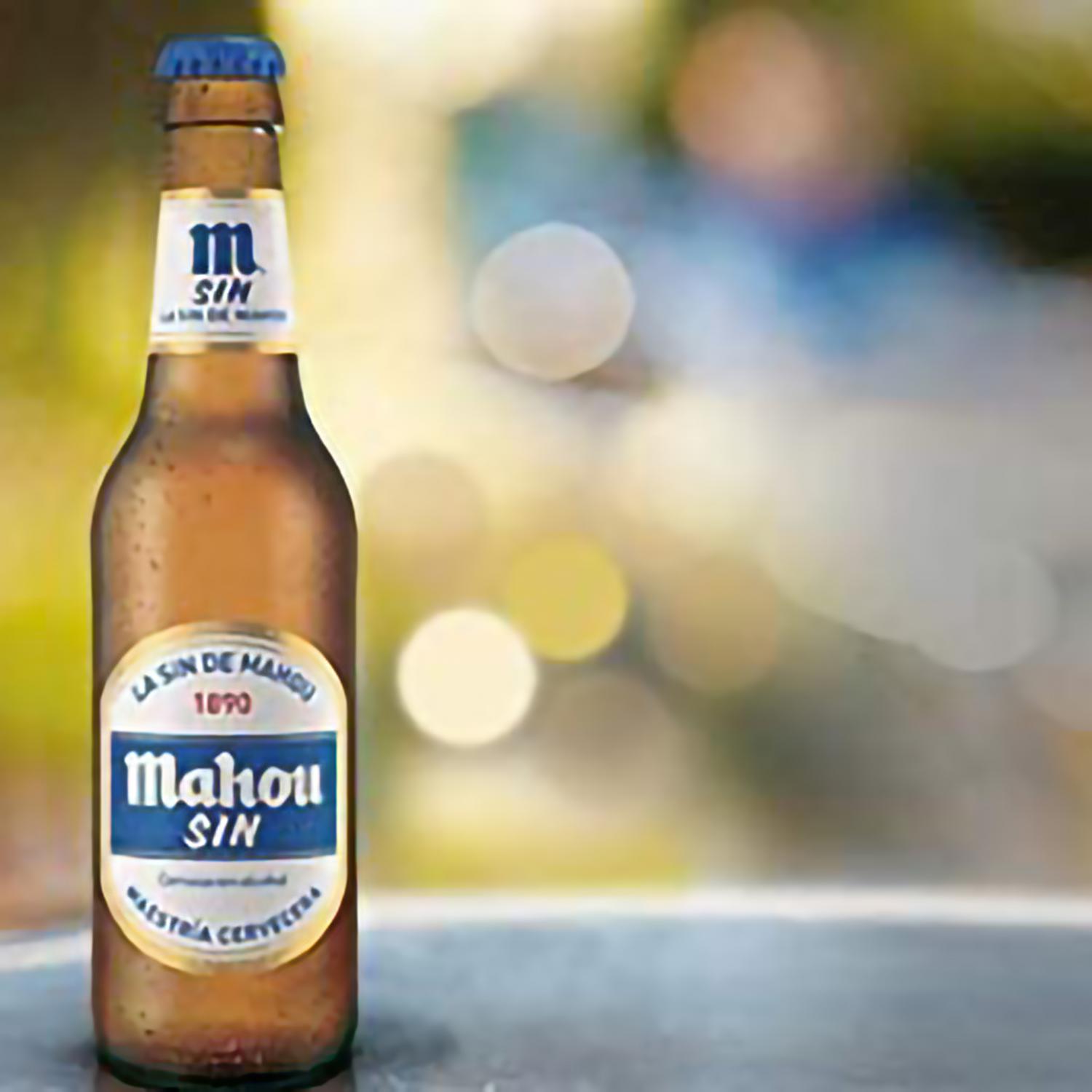 Cerveza Mahou sin alcohol pack de 6 botellas de 25 cl.