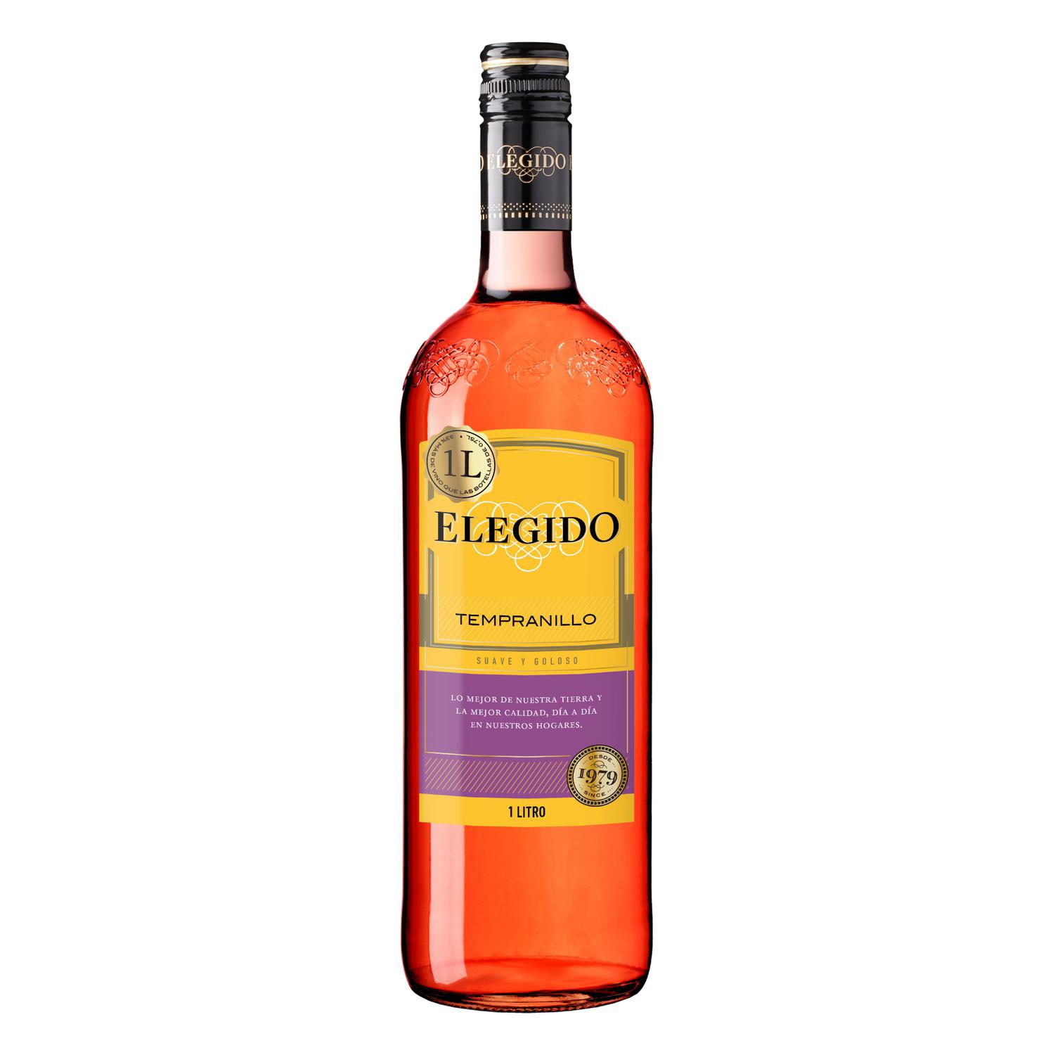 Vino rosado tempranillo Elegido 1 l.