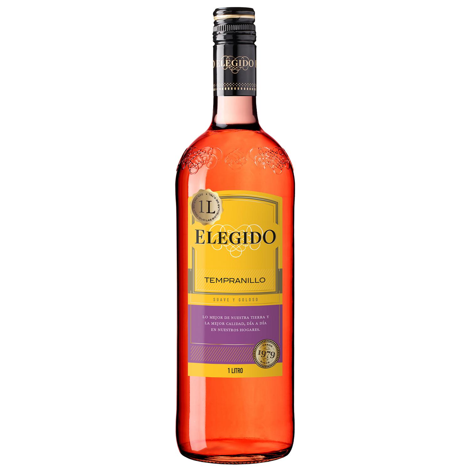 Vino rosado tempranillo Elegido 1 l.