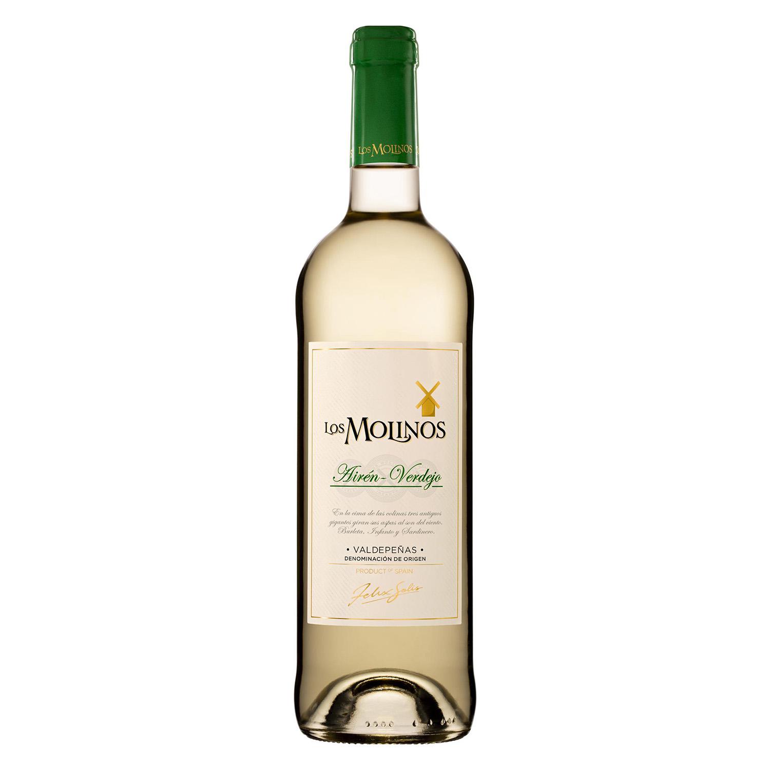 Vino Blanco D.O. Valdepeñas, Botella 750 ml - Los Molinos