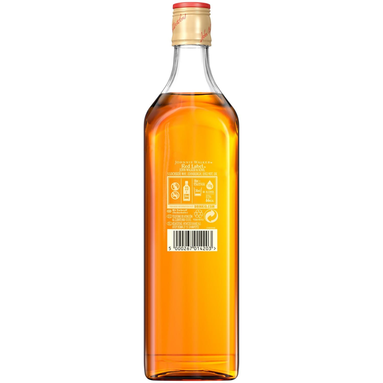 Whisky Johnnie Walker Red Label escocés 70 cl