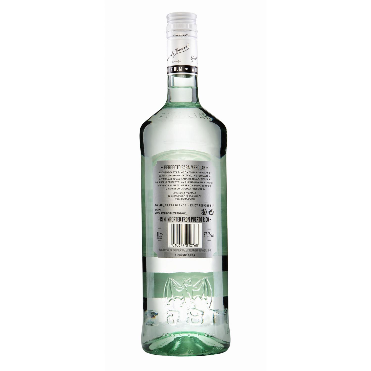 Ron Bacardí Carta blanca 1 l.