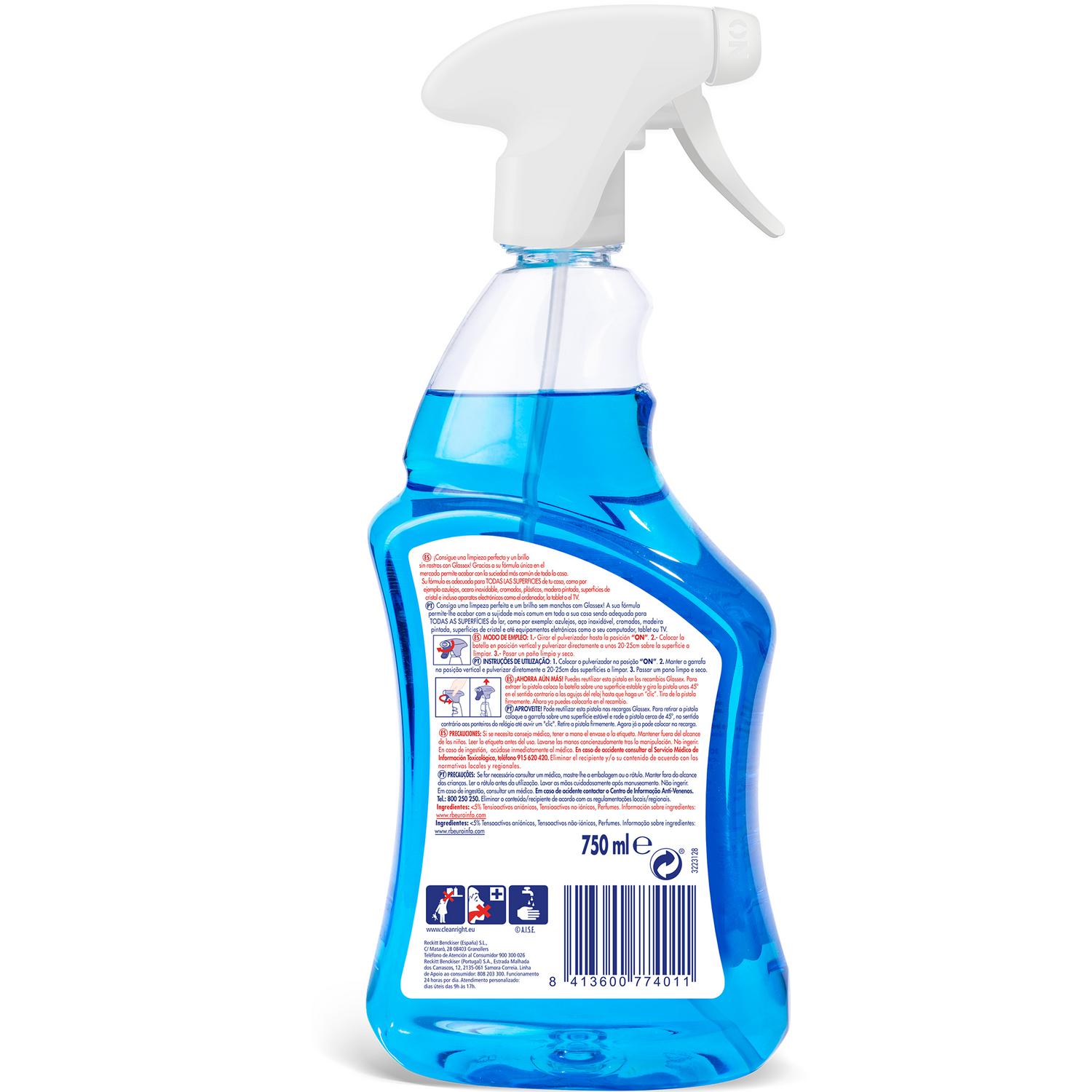 Limpiador multiusos Glassex 750 ml.