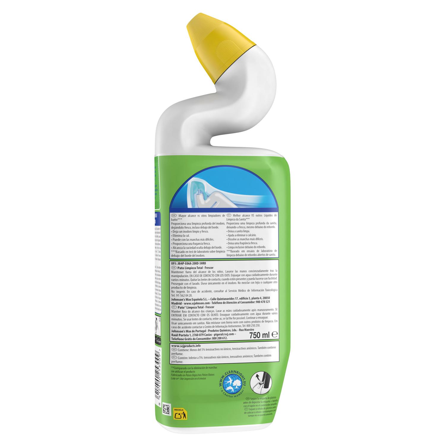 Gel WC limpieza total frescor Pato 750 ml.