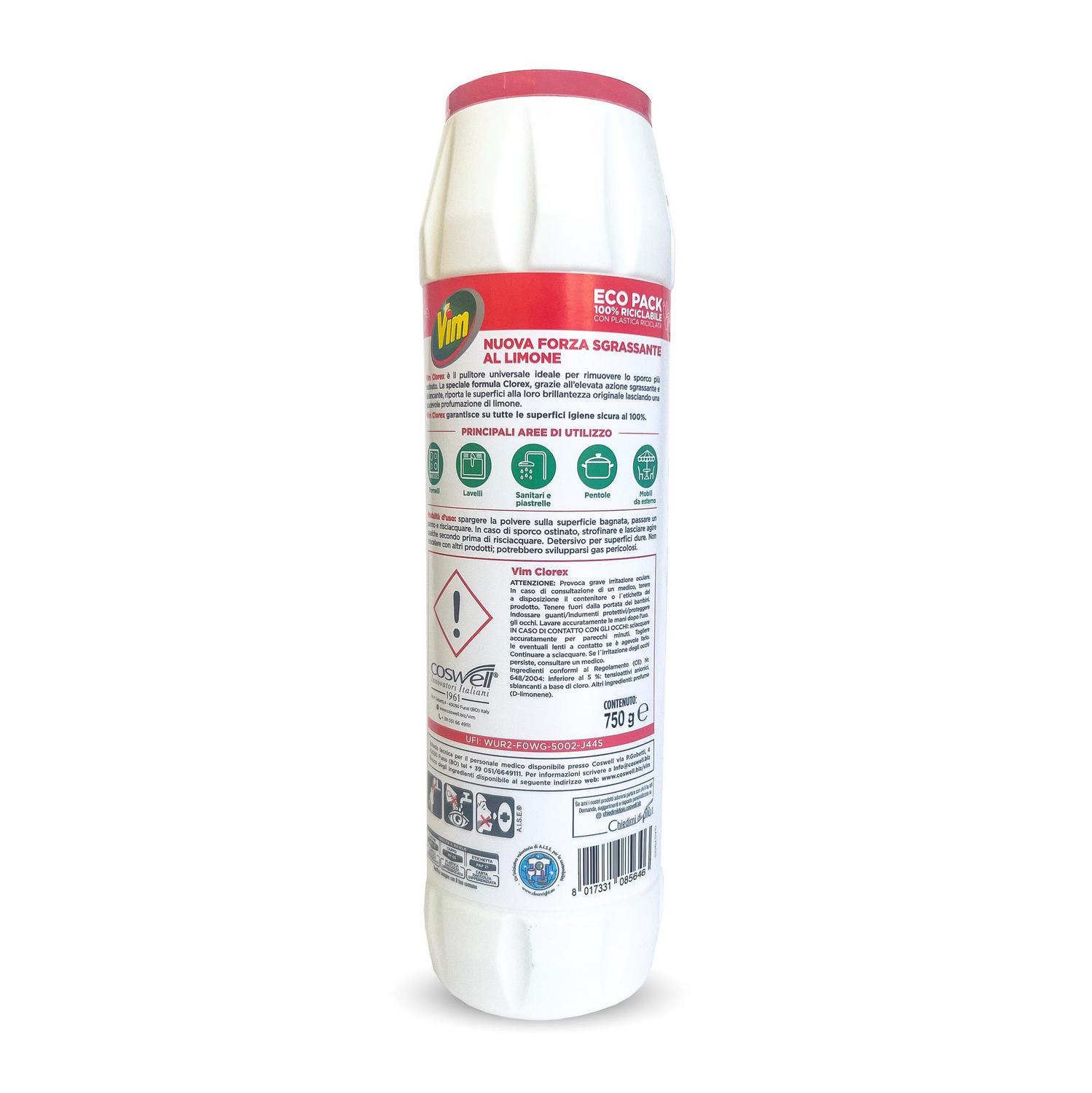 Limpiahogar en polvo Vim Clorex 750 g.