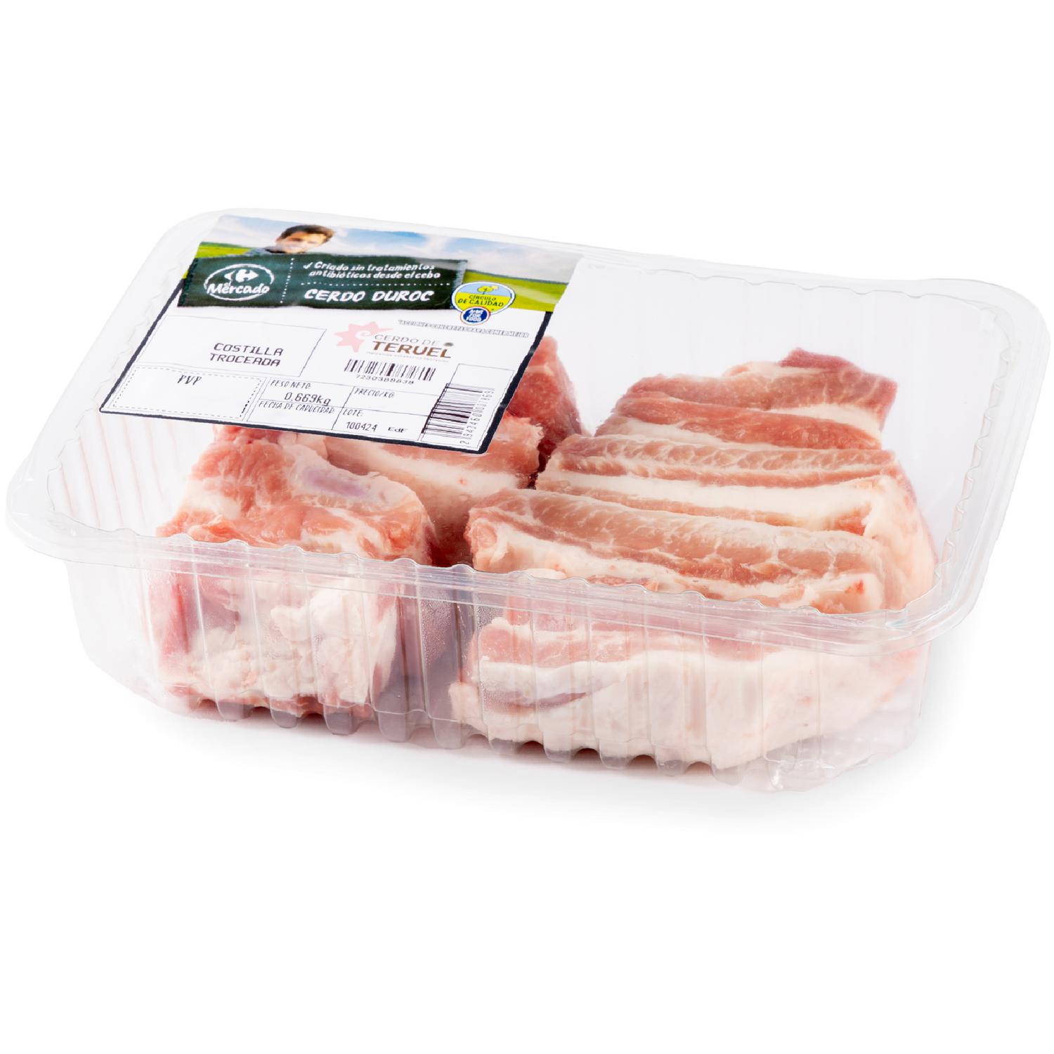 Costilla de palo de cerdo Duroc Círculo de Calidad 650 g aprox