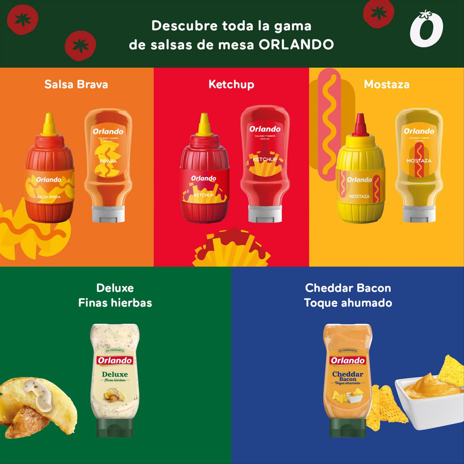 Kétchup Orlando sin gluten envase 300 g.